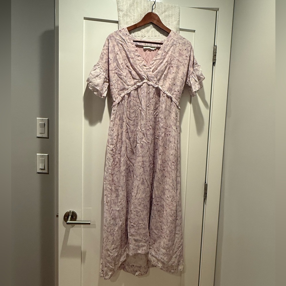 Floral V-Neck Midi Dress